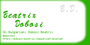 beatrix dobosi business card
